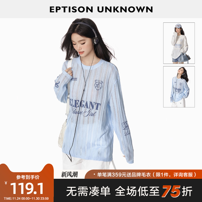 Eptison美式复古风镂空T恤