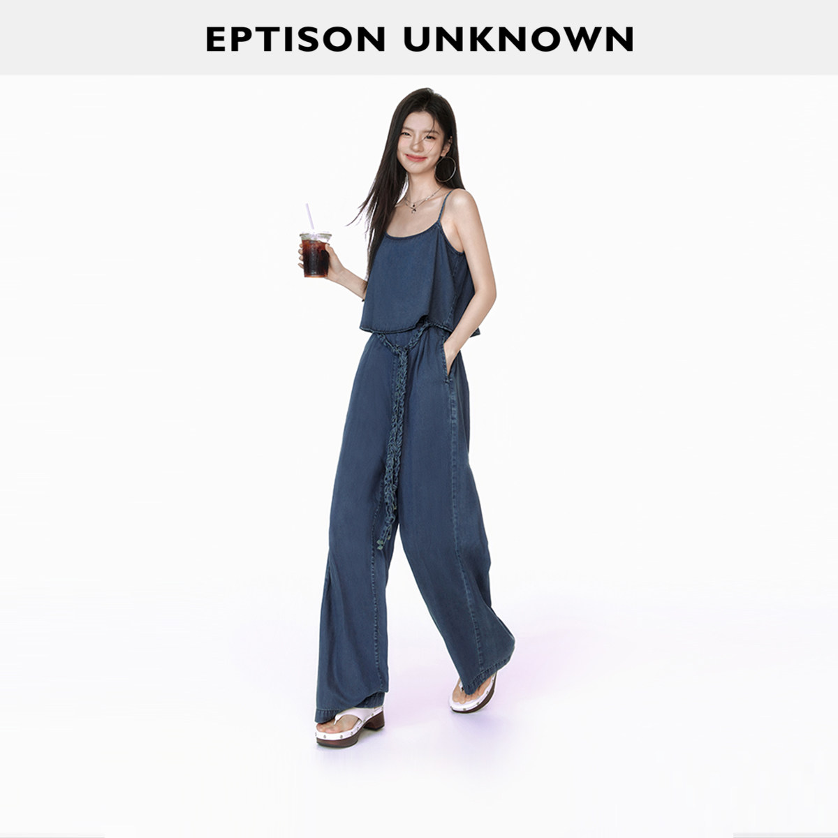 Eptison休闲宽松吊带连体衣图片