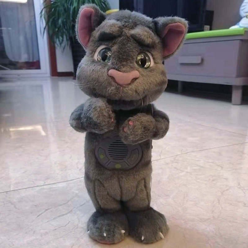 会说话唱歌的小猫公仔猫咪汤姆布娃娃毛绒布艺玩具儿童节生日礼物