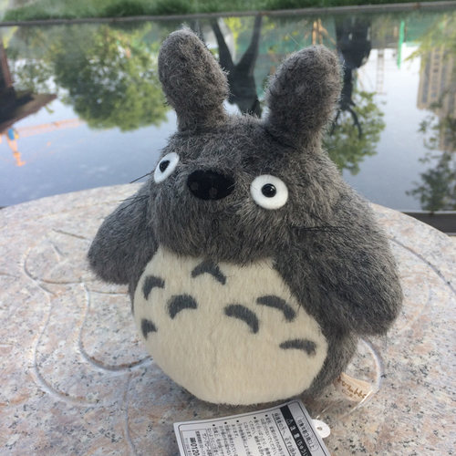 经典动画蓝色龙猫摆件毛绒玩具