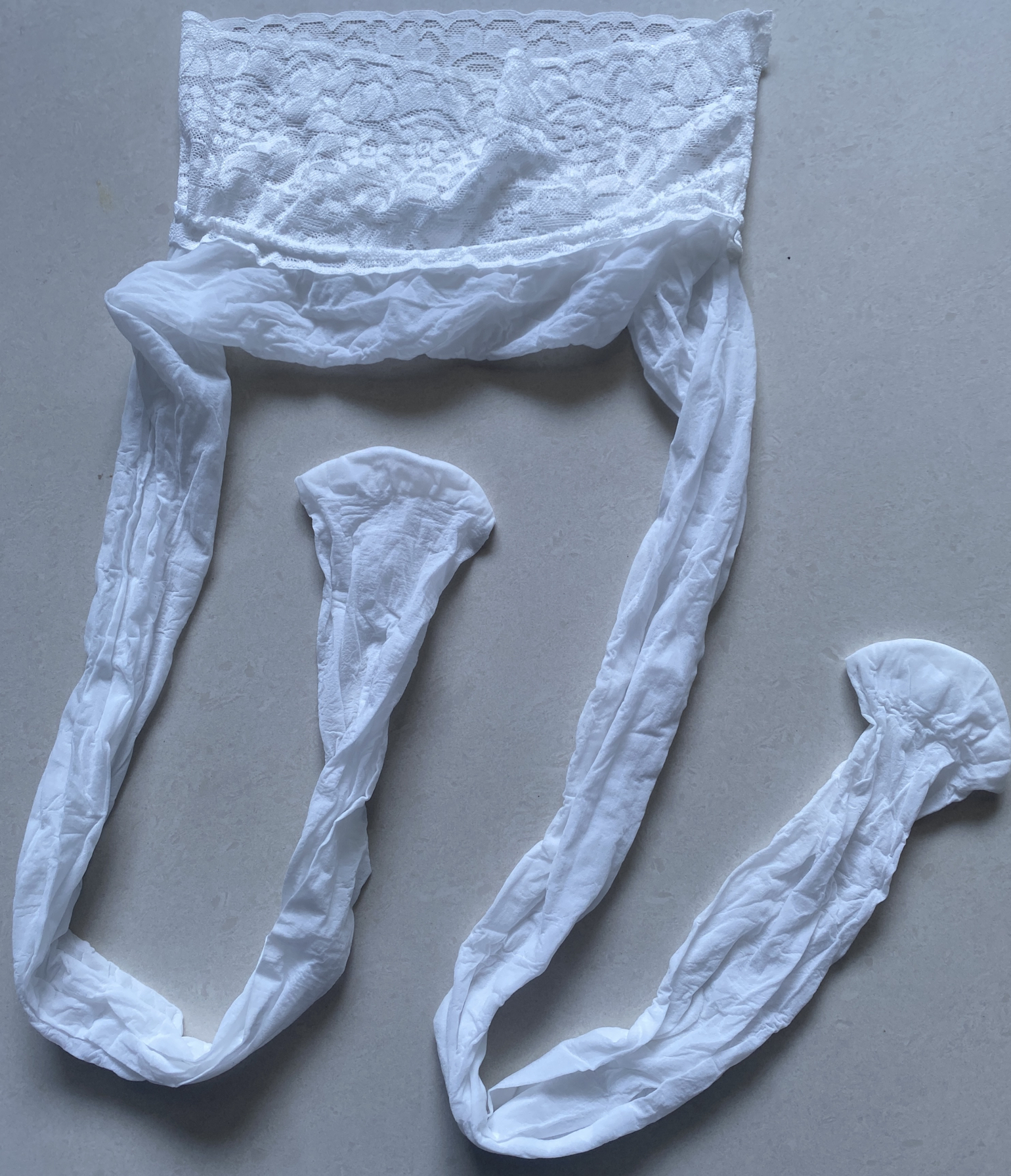 白色低腰无缝丝袜超薄天鹅绒性感连裤袜8D蕾丝腰防勾丝油亮女袜子