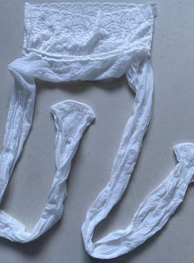 白色低腰无缝丝袜超薄天鹅绒性感连裤袜8D蕾丝腰防勾丝油亮女袜子
