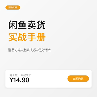闲鱼卖货实战手册：从0到月入3000的真实记录（电子版）