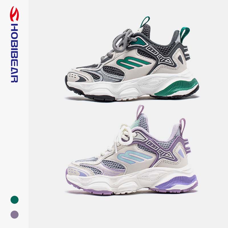 哈比熊童鞋儿童运动鞋男童2025春夏网鞋透气网面中大童网眼老爹鞋