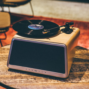 白橡木 seed黑胶唱片机蓝牙音响黑胶LP留声机 胡桃木 嘿哟HYM 正版
