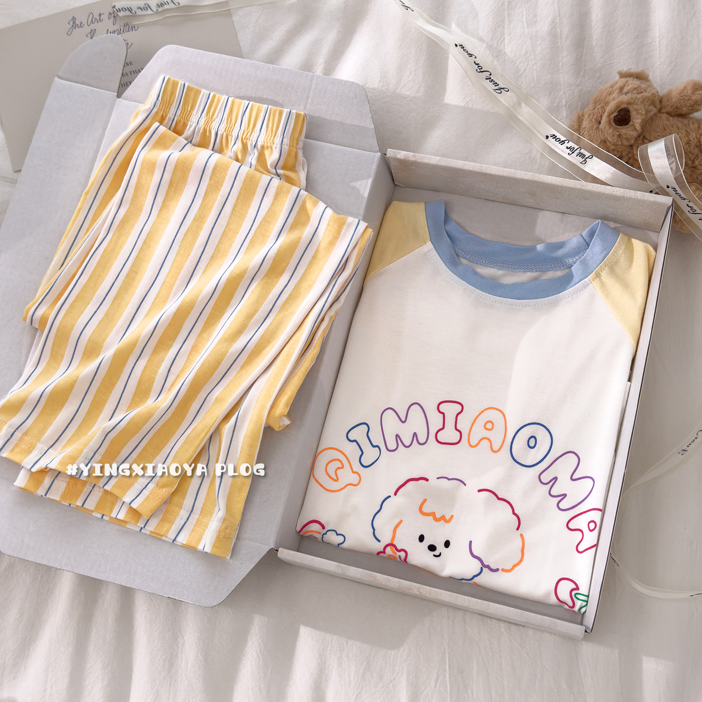 女童睡衣春季2026新款初中生女孩套装条纹秋季家居服今年流行爆款,童装/婴儿装/亲子装,家居服套装,淘宝优惠券,粉丝福利购,淘宝优惠卷