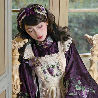 素华一派原创葡萄园发箍边夹配饰