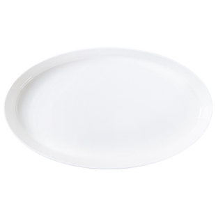 景德镇骨瓷日式蒸鱼盘家用陶瓷鱼盘高级感轻奢深盘子椭圆形深鱼盘