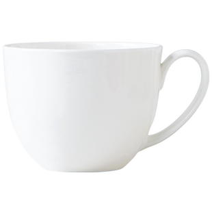 早餐杯景德镇纯白骨瓷咖啡早茶杯小清新陶瓷花茶燕麦大号牛奶杯