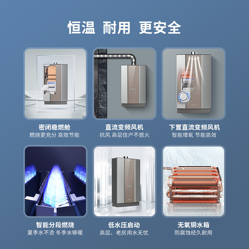 前锋FD650强排式燃气热水器