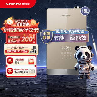 前锋燃气热水器一级能效冷16升凝机家用恒温全屋零冷水FND780