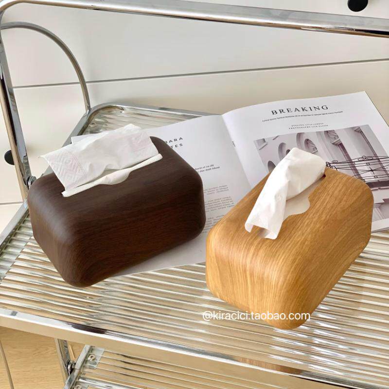 日式仿木纹高颜值客厅茶几纸巾盒桌面纸巾收纳盒家用餐巾纸抽纸盒,收纳整理,纸巾盒,淘宝优惠券,粉丝福利购,淘宝优惠卷