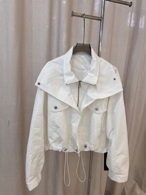 ANAN2026春季新款翻领蝙蝠袖潮流时尚运动夹克拉链短款外套85889