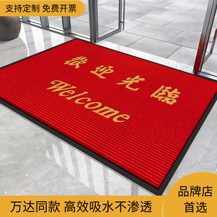 欢迎光临门口地垫耐脏进门迎宾防滑吸水商铺酒店大门口脚垫子