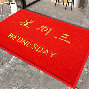 商用电梯地毯定制入户脚垫防滑丝圈特厚星期一办公室地垫进门迎宾