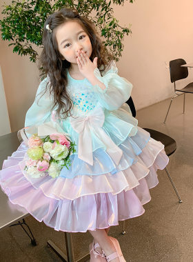 4岁公主裙蓬蓬公主女童春秋