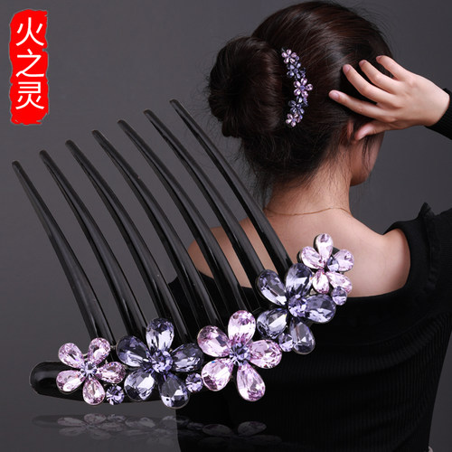 韩国水钻妈妈款发夹插梳