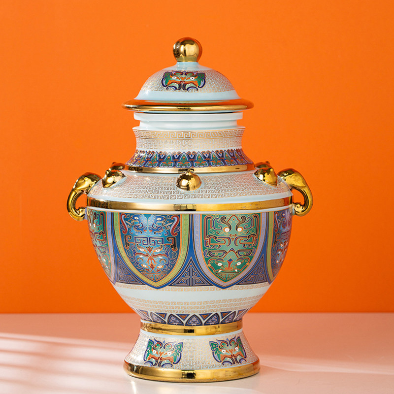 景德镇珐琅彩高端陶瓷空酒瓶10斤装家用密封酒壶酒坛送礼盒摆件,餐饮具,家用酒壶,淘宝优惠券,粉丝福利购,淘宝优惠卷