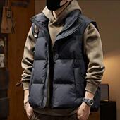 高级感蓬松鸭绒羽绒马甲男宽松大码 外套 保暖外穿工装 2025冬季 新款