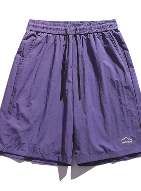 WASSUP FELIPE新款户外冰感休闲裤冰丝夏季薄速干五分裤宽松