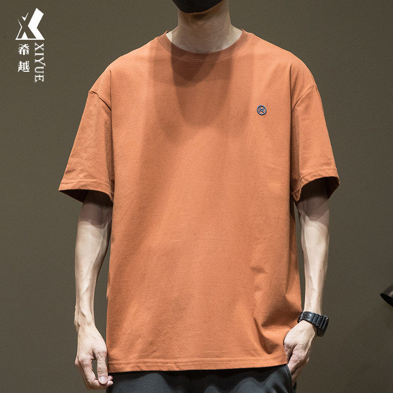 夏季纯棉短袖t恤男士2026新款宽松大码加大胖子体恤打底衫男装潮