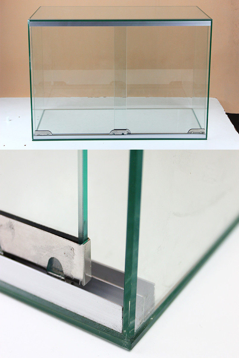 山型槽宣传栏5mm玻璃门轨道山字型导轨轮双滑道槽展示柜移门滑轨