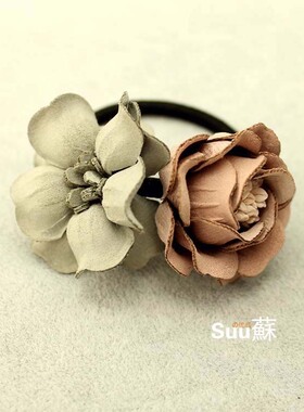 橡皮筋发圈 加粗 耐用 成人花朵头绳发饰淑女头饰日韩国发绳 画颜