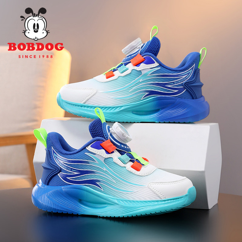 巴布豆童鞋男童运动鞋2026春款网面透气跑步鞋儿童中大童防滑鞋子