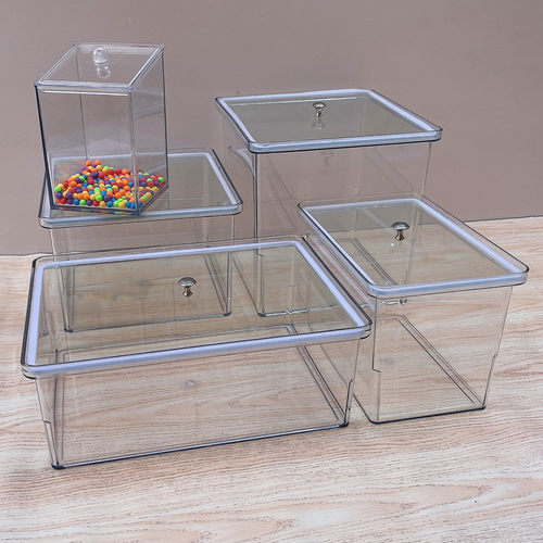 超市零食干果盒食品陈列盒散称散货透明密封罐五谷杂粮防潮收纳桶