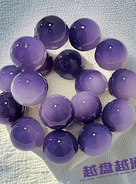 真品紫玉蝶飘花菩提手串学生佛珠念珠绕指柔盘玩情侣菩提紫色手链