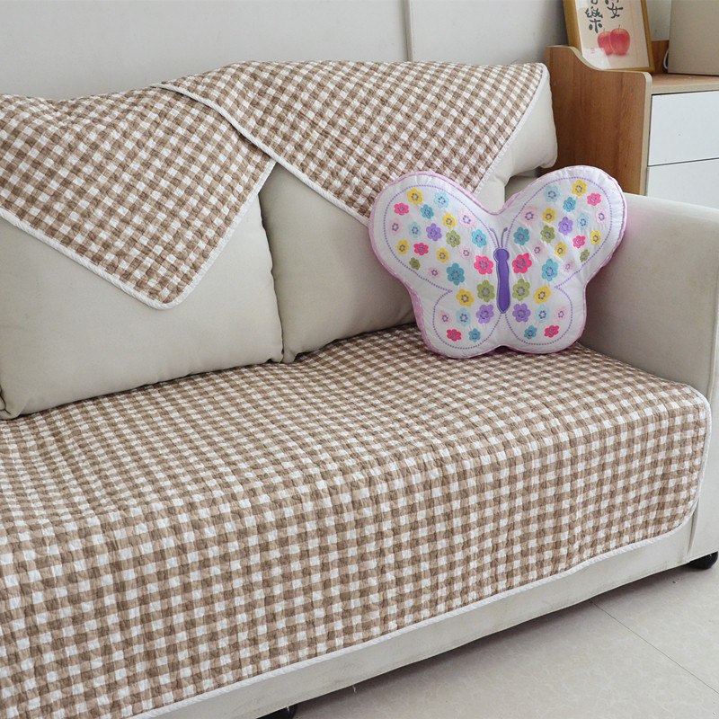 双面全棉沙发垫两面用四季通用绗缝垫纯棉韩式纯色沙发巾飘窗垫,居家布艺,沙发垫,淘宝优惠券,粉丝福利购,淘宝优惠卷