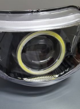 林海雅马哈V舞巧格100大灯总成改装天使眼巧格二代CNSY透镜车灯