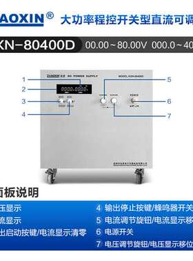 ZHAOXIN兆信 大功率直流可调稳压稳流源KXN-80400D 80V/400A/32KW