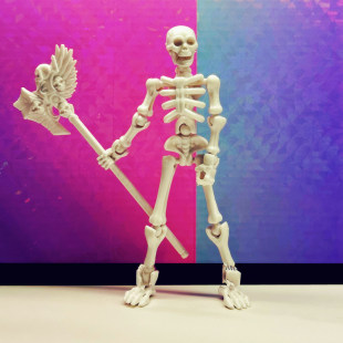 骨节人偶关节可动立体骷髅人模型摆件益智拼装diy积木人整蛊玩具