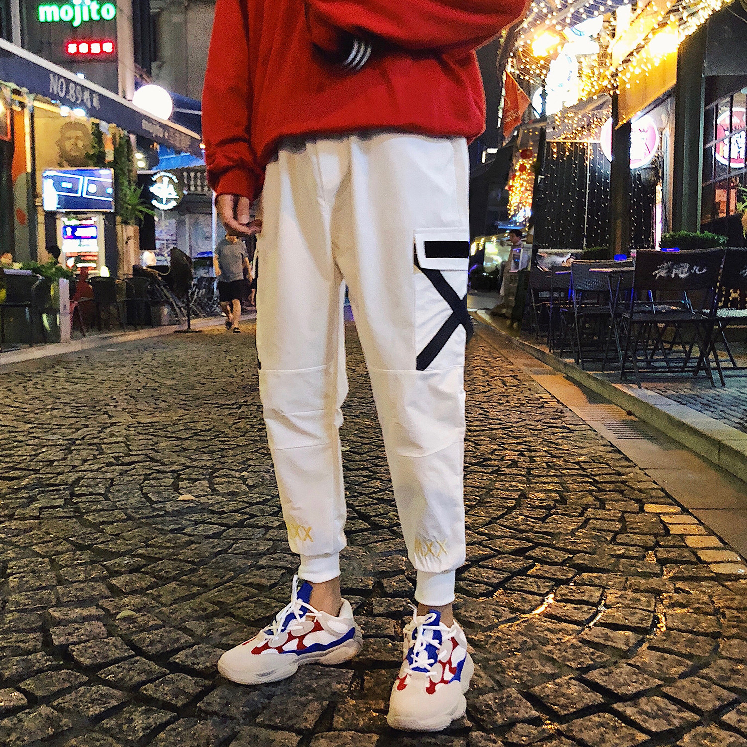Spring and autumn season man motion Casual pants Korean Edition Trend student Feet Haren pants ins Overalls 9 Nine points trousersin the Men's clothing, Casual pants  category - from Buy2taobao.com to provide professional Taobao agent buy service