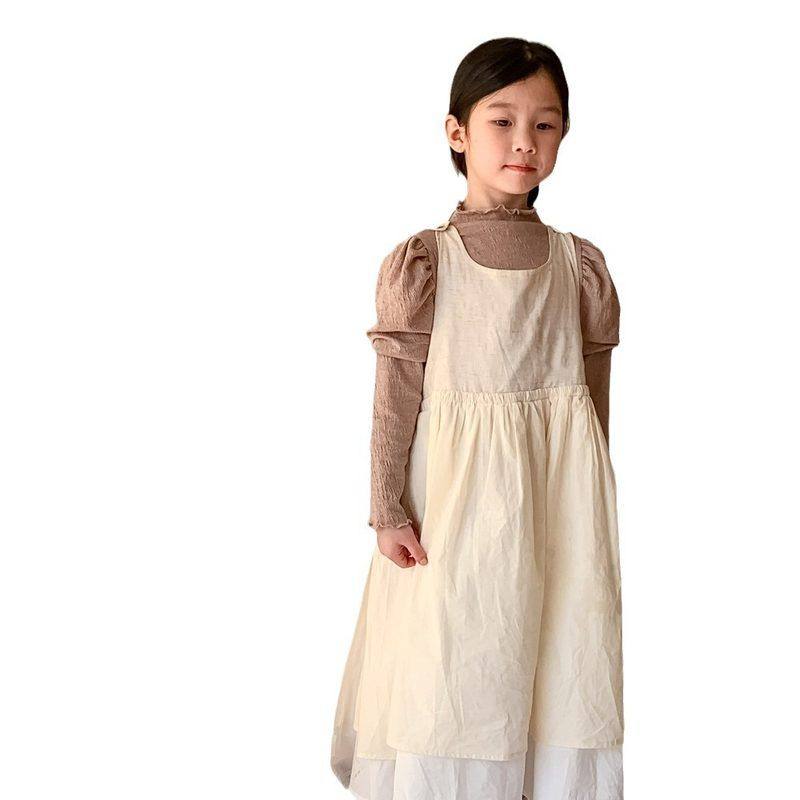 背心童系带两件套秋款2024韩版打底女童儿童泡泡公主袖裙连衣裙衫,童装/婴儿装/亲子装,连衣裙,淘宝优惠券,粉丝福利购,淘宝优惠卷