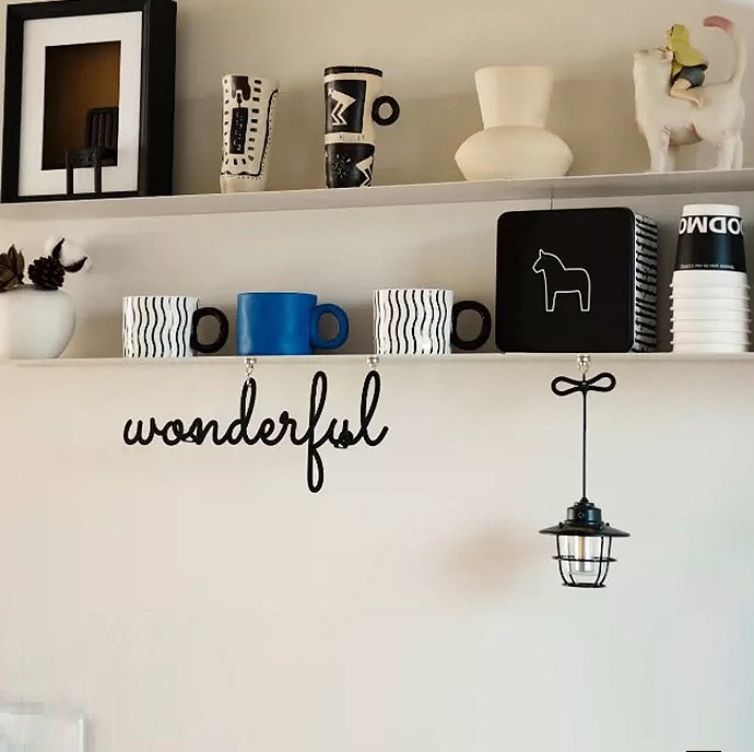 ins北欧创意家居铁艺字母墙面房间墙壁装饰挂件店铺壁挂,家居饰品,壁饰,淘宝优惠券,粉丝福利购,淘宝优惠卷