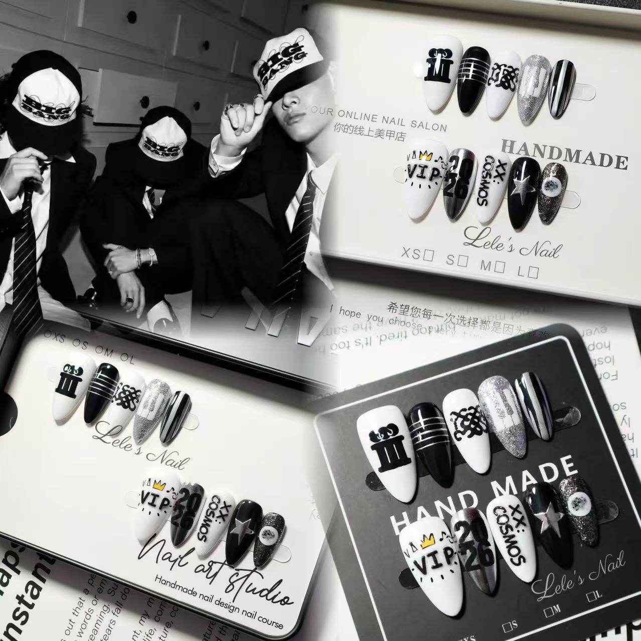 【lele】bigbang20周年演唱会VIP应援甲权志龙GD美甲穿戴甲
