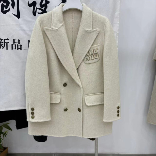 韩版双面羊绒大衣2025秋冬新款时尚宽松西装小个子羊毛外套女