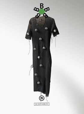 黑乒乓棉艹S连衣裙      5B2th  6    热水女装