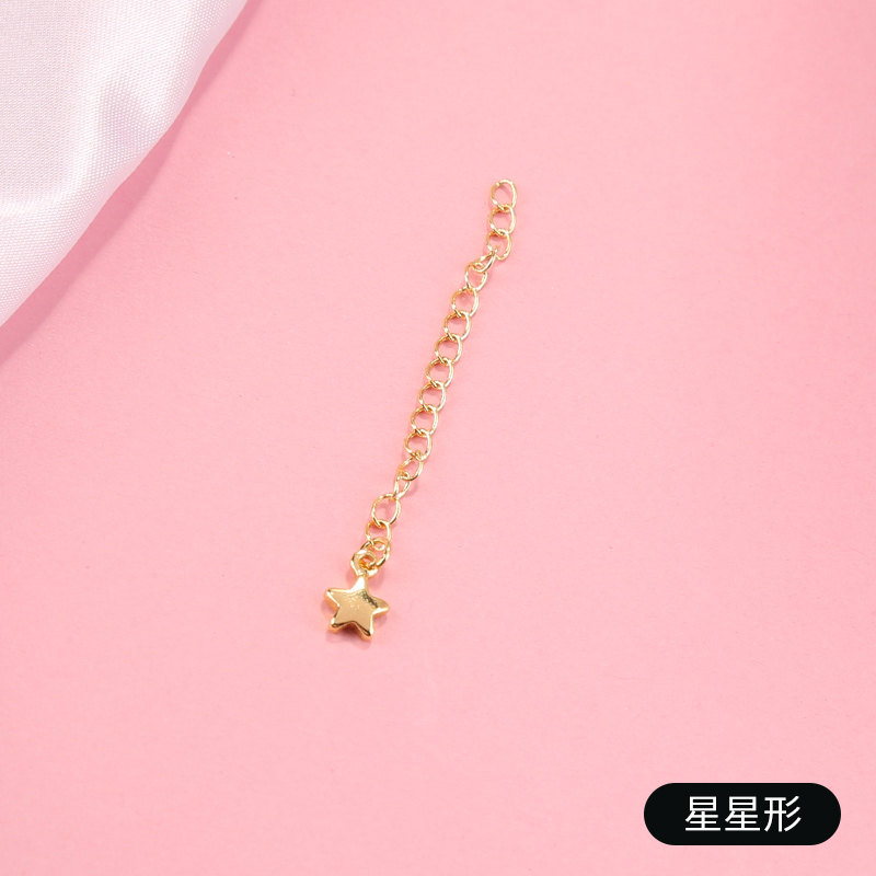 18K GOLD-FILLED EXTENSION CHAIN GOLD DIY HANDMADE PEARL BRACELET NECKLACE EXTENSION CHAIN EXTENSION CHAIN ACCESSORIES ADJUSTMENT EXTENSION CHAIN