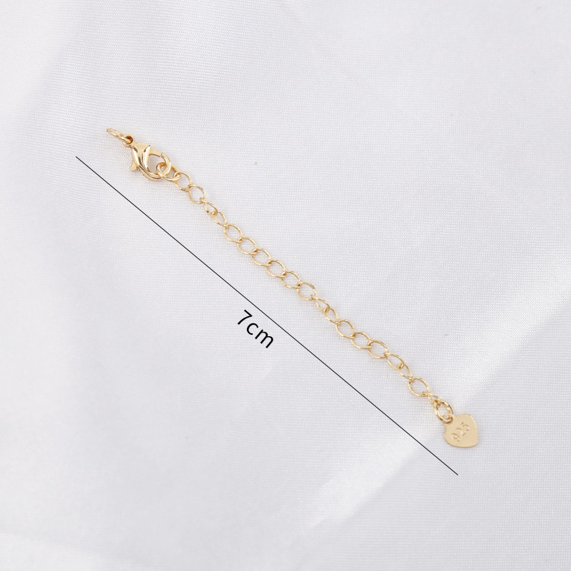 14K EXTENSION CHAIN EXTENDED CHAIN BUCKLE TAIL CHAIN HANDMADE DIY JEWELRY MATERIAL HANDMADE JEWELRY BRACELET NECKLACE ADJUSTMENT CHAIN