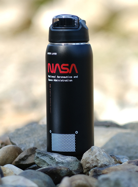 NASA宇航员原创316不锈钢保温杯便携黑色运动750ml大容量男女学生