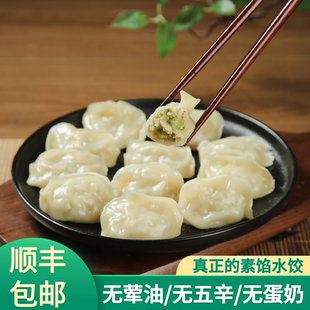 速食饺子纯净素馅水饺早餐商用半成品饺子冷冻速冻蒸饺无五辛食品