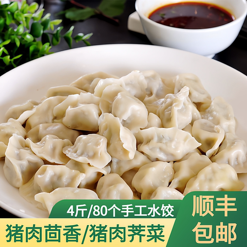 水饺早餐煎饺冷速冻芹菜韭菜猪肉大葱茴香水饺肉馅饺子商用半成品
