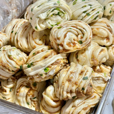 麻辣香葱花卷手工老面馒头速冻半成品上班族早餐速食面点懒人早饭