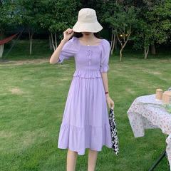 Real price ~ New Korean style thin purple dress