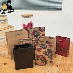 小号牛皮纸袋手提袋子饰品店小购物袋纸袋包装袋礼品袋礼物袋定制