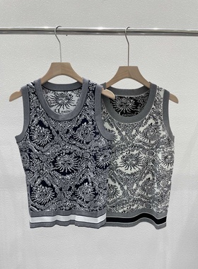 EverUnique秋冬新款女装字母提花羊毛针织背心QX-3385