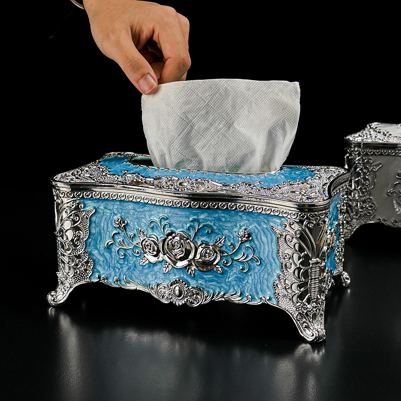 欧式纸巾盒客厅创意抽纸北欧ins家用纸抽盒KTV茶几简约高档餐巾盒